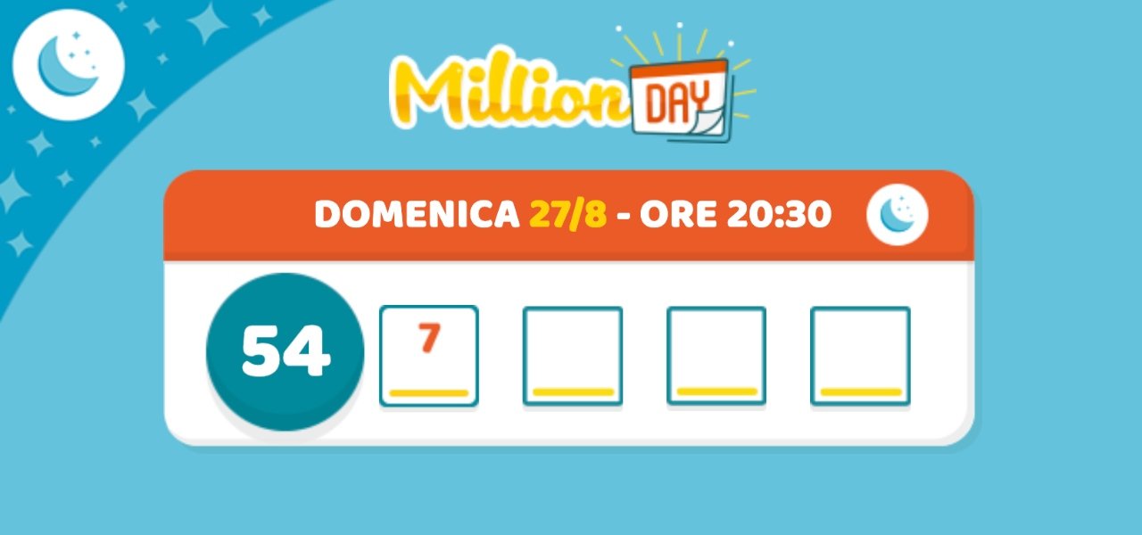 Million Day Numeri Vincenti Estrazione Di Oggi Domenica Agosto