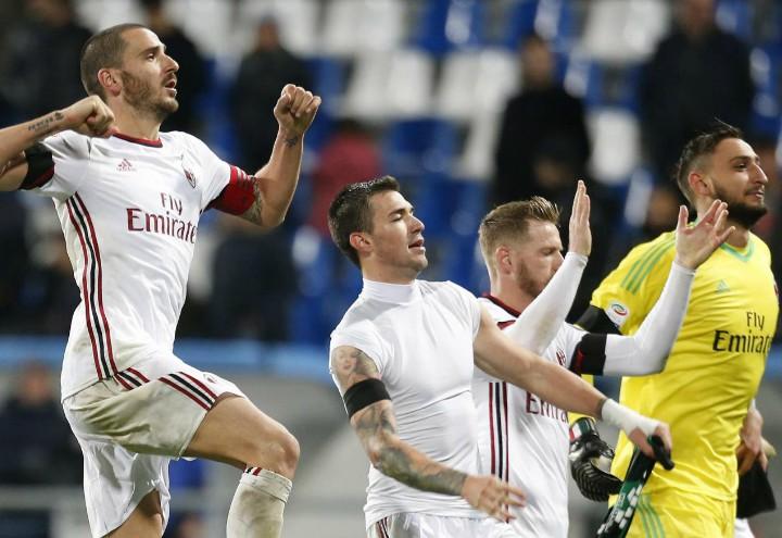 Bonucci_Romagnoli_Donnarumma_Milan_lapresse_2017