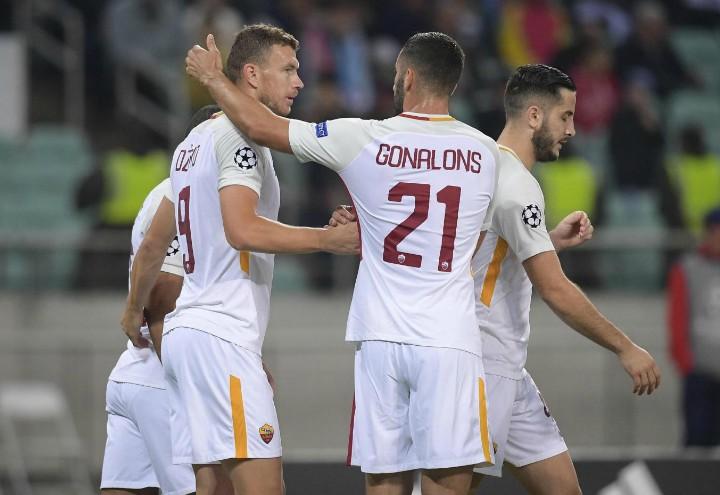 Dzeko_Gonalons_Roma_Qarabag_lapresse_2017