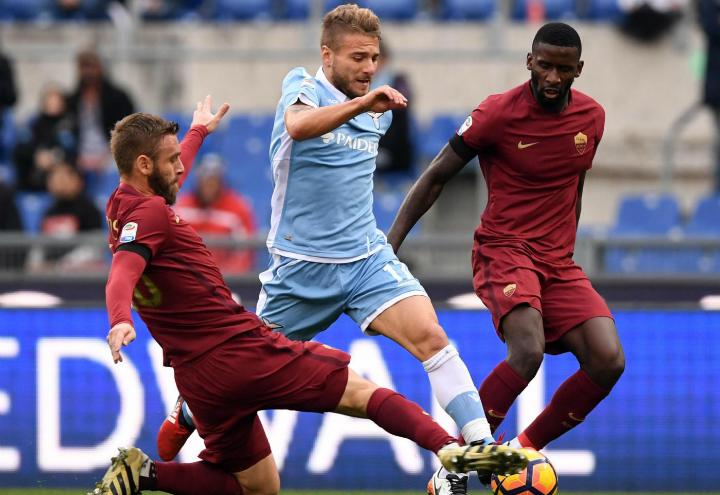 DeRossi_Immobile_Lazio_Roma_lapresse_2017