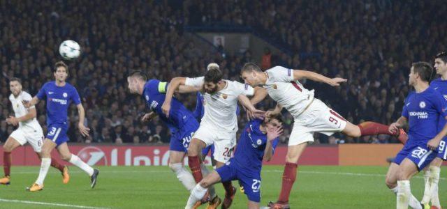 Dzeko_Fazio_Roma_Chelsea_lapresse_2017