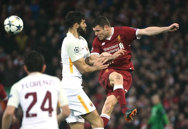 Fazio_Milner_Liverpool_Roma_lapresse_2018