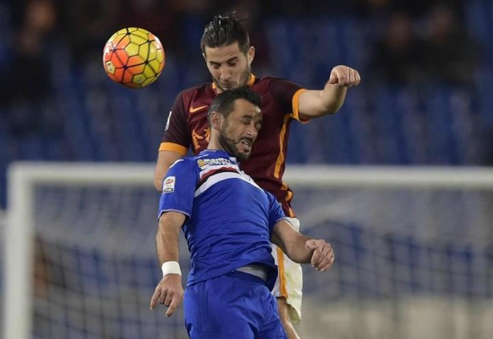 Manolas_Quagliarella_Roma_Sampdoria_lapresse_2017