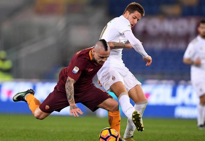 Nainggolan_Pasalic_Roma_Milan_lapresse_2017