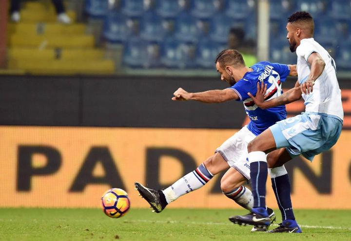 Quagliarella_Wallace_Lazio_Sampdoria_lapresse_2017
