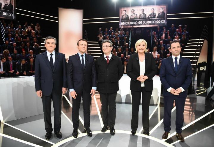 elezioni_francia_fillon_macron_melenchon_lepen_hamon_confronto_lapresse_2017