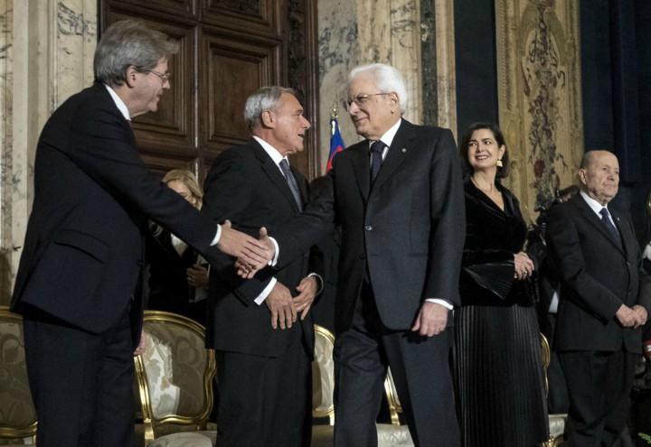 gentiloni_mattarella_grasso_boldrini_quirinale_politica_governo_elezioni_lapresse_2017