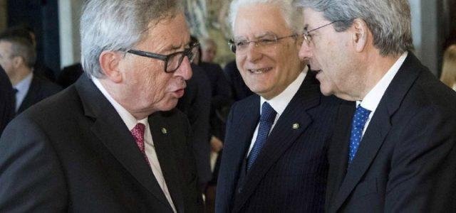 juncker_mattarella_gentiloni_europa_trattati_lapresse_2017