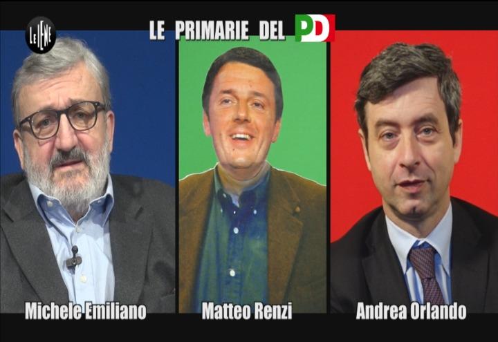 Emiliano Orlando Renzi “cartonato” Primarie Pd Candidati A Confronto