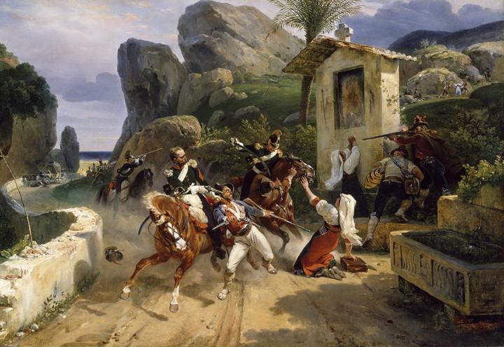 Briganti_italiani_sorpresi_dalle_truppe_Pontificie-Horace_Vernet