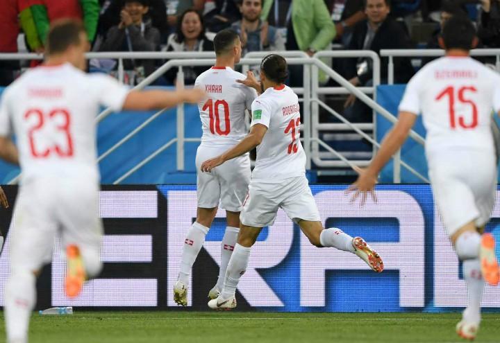 Xhaka_Rodriguez_Svizzera_esultanza_lapresse_2018