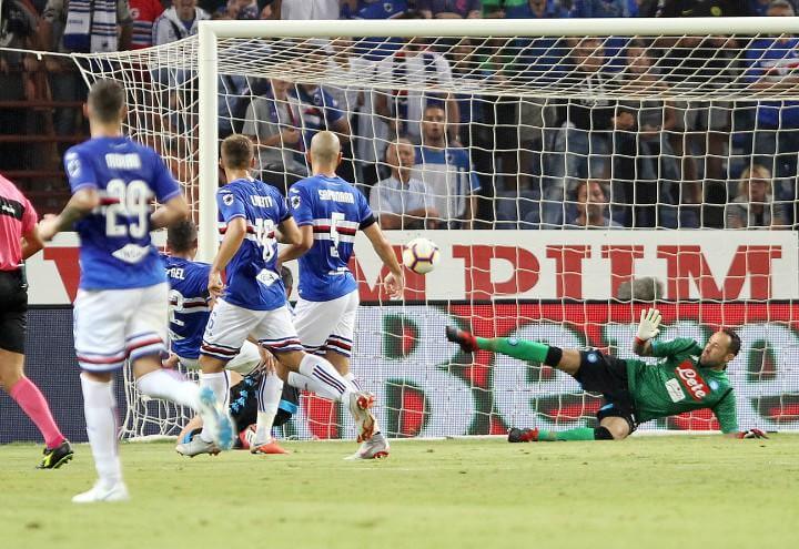 Linetty_Saponara_Ospina_Sampdoria_Napoli_lapresse_2018