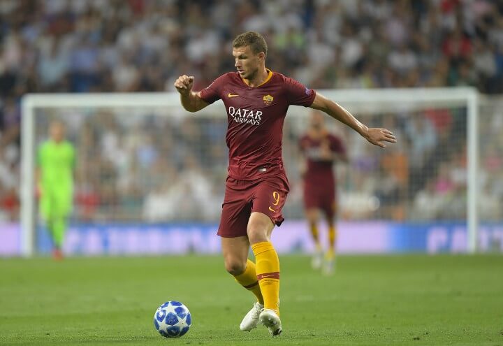 Dzeko_Roma_surplace_Champions_lapresse_2018