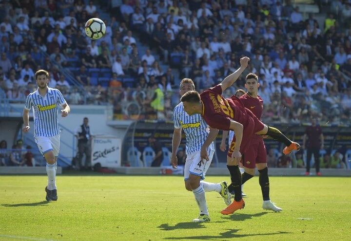 ElShaarawy_Roma_Spal_testa_lapresse_2018