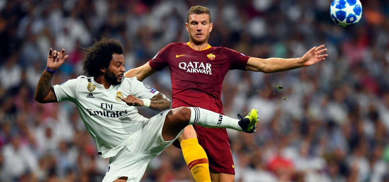 Marcelo Dzeko Real Roma lapresse 2018
