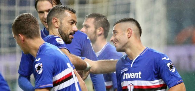 Quagliarella Caprari Sampdoria gol lapresse 2018 640x300