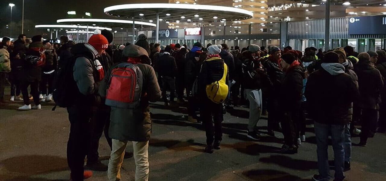 Tifosi di Inter e Napoli prima del match