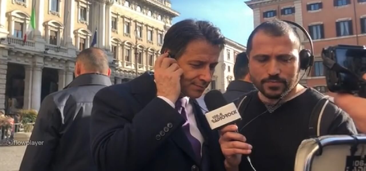 Il premier Giuseppe Conte a Radio Rock