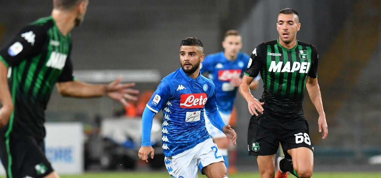 Insigne Bourabia Napoli Sassuolo lapresse 2019