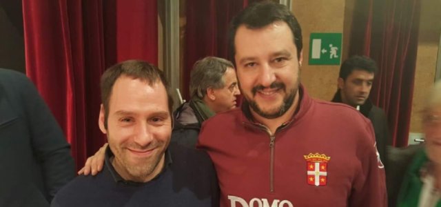 Verbania, Michael Immovilli con Matteo Salvini (Facebook)