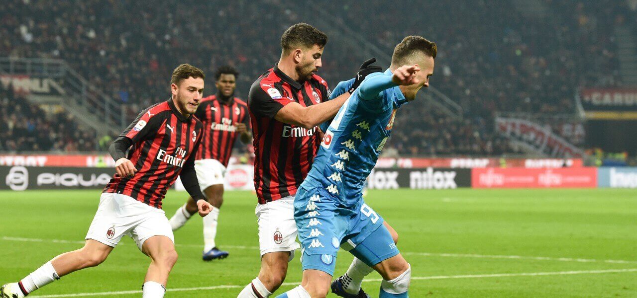 Milik Musacchio Milan Napoli lapresse 2019