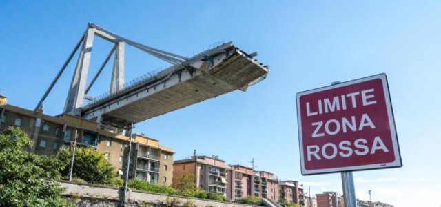 Ponte Morandi, la zona rossa