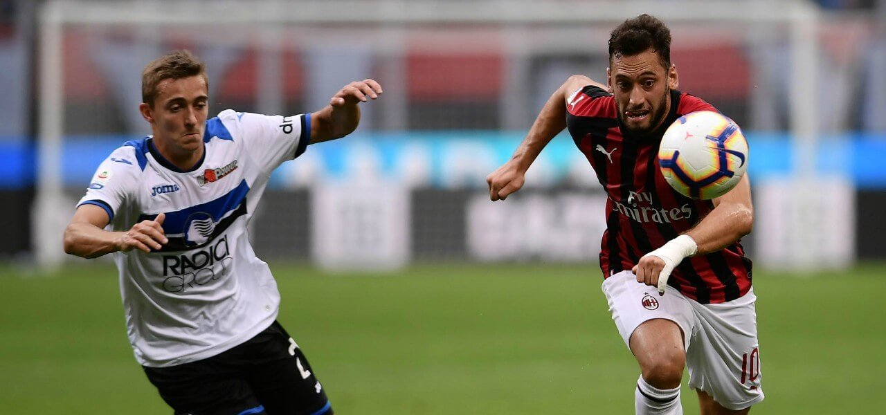 Calhanoglu Castagne Milan Atalanta lapresse 2019