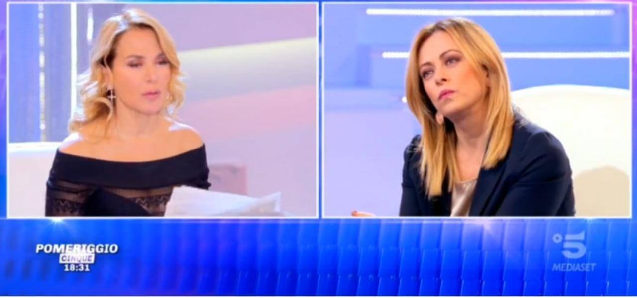 Giorgia Meloni a Pomeriggio 5