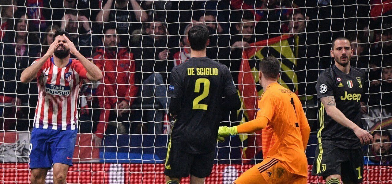 Diego Costa Atletico Juventus delusione lapresse 2019