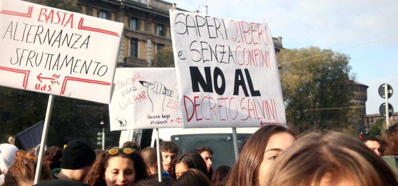 Protesta mondo scuola