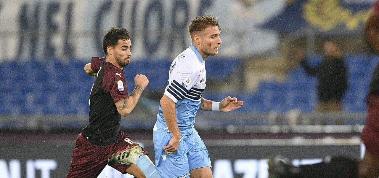 Immobile Suso Lazio Milan lapresse 2019