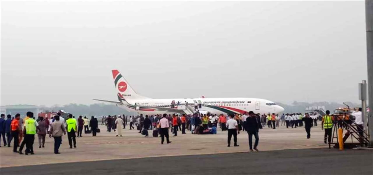 biman bangladesh airlines aereo dirottato