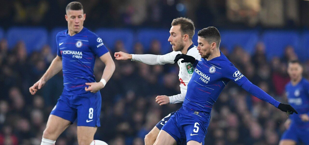 Un'immagine dell'ultimo derby fra Tottenham e Chelsea (foto La Presse)