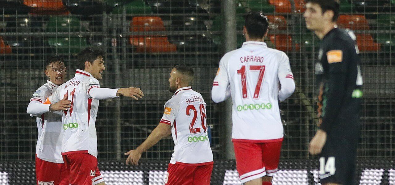 Melchiorri Falzerano Carraro Perugia gol lapresse 2019