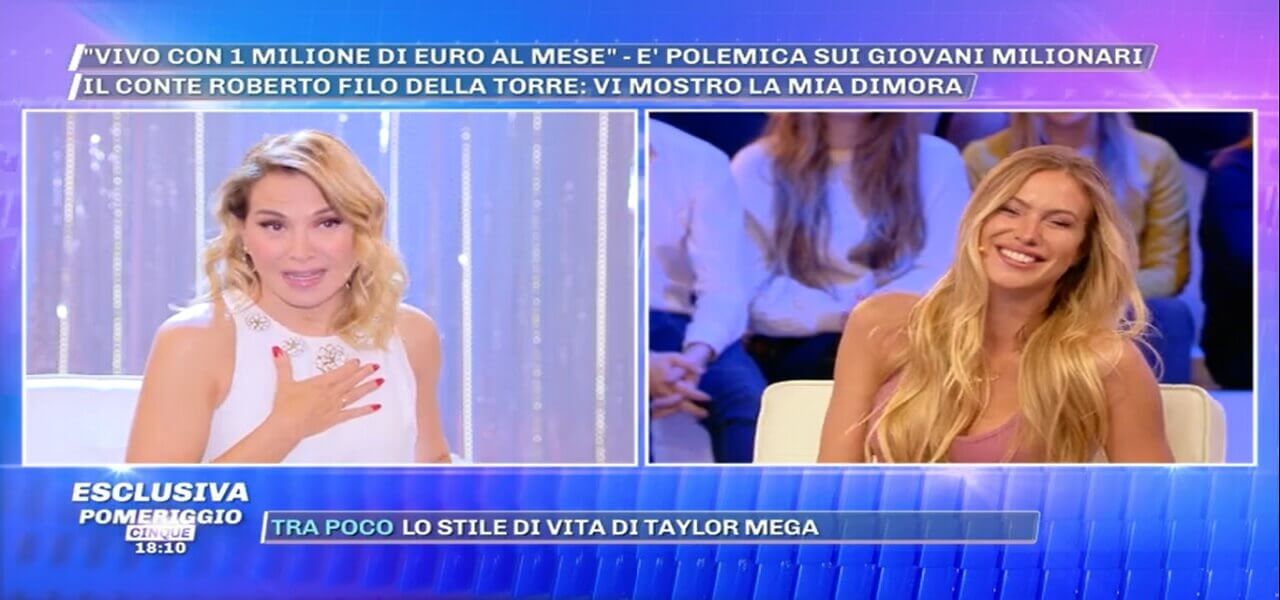 taylor mega barbara durso screen pomeriggio5