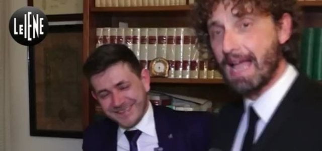 Frame dal servizio delle Iene con Bogdan Tibusche