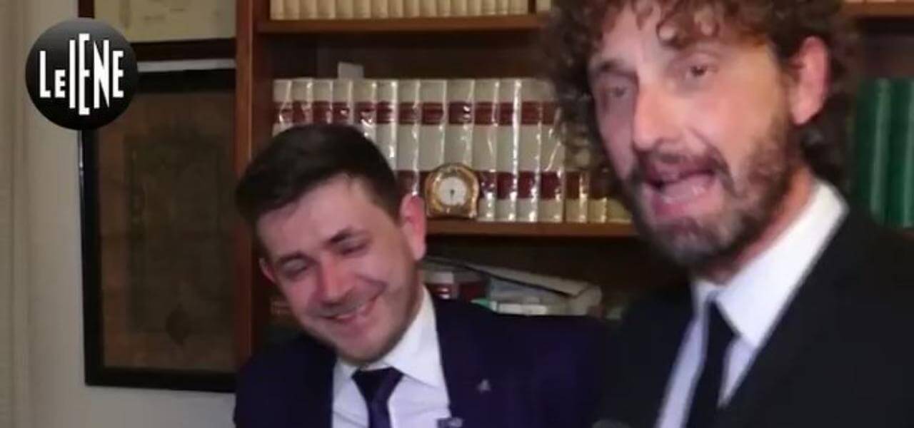 Frame dal servizio delle Iene con Bogdan Tibusche