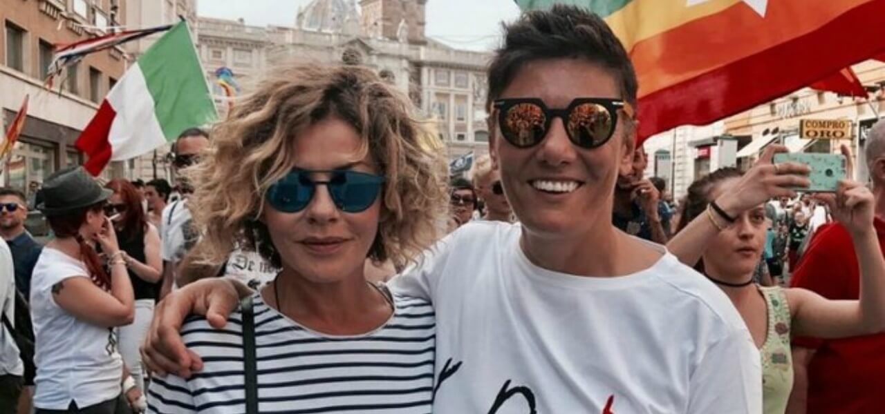 Imma Battaglia e la sua compagna Eva Grimaldi