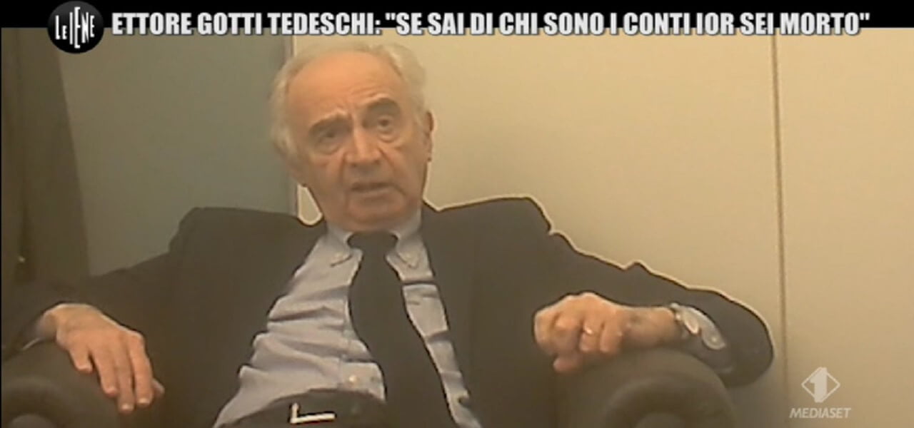 Morte David Rossi, Ettore Gotti Tedeschi a Le Iene