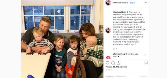 Hilaria Baldwin, foto su Instagram