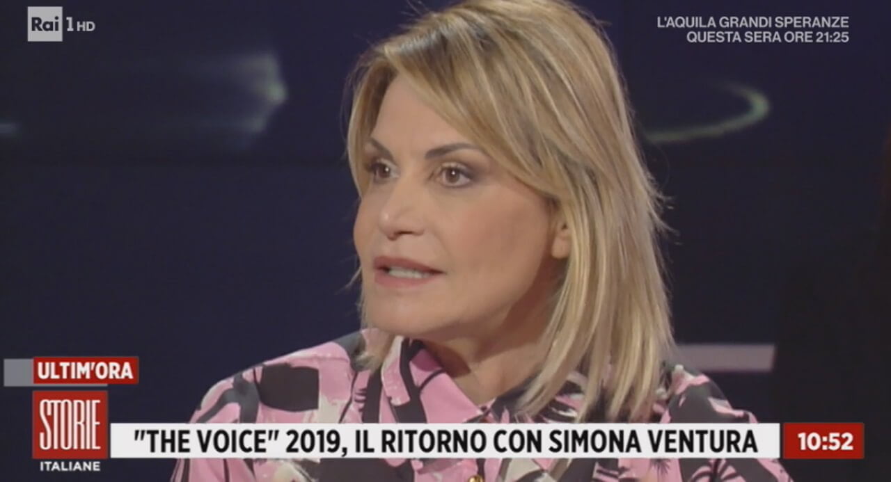 Simona Ventura a Storie Italiane