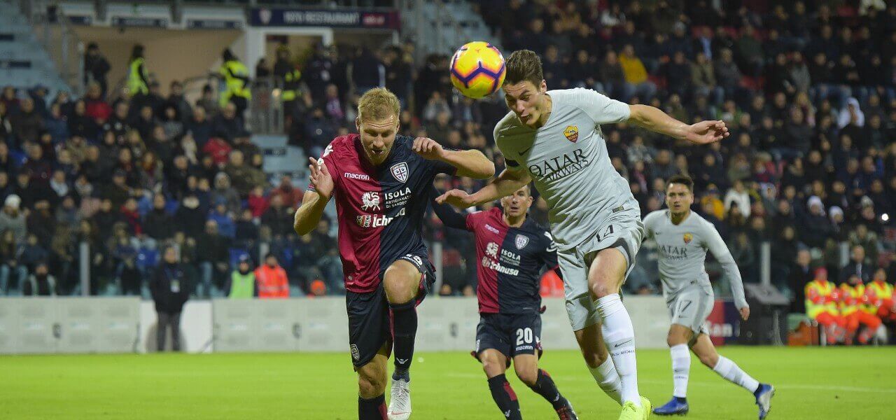 Schick Klavan testa Roma Cagliari lapresse 2019