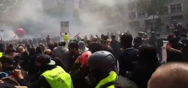 scontri parigi 1 maggio gilet gialli