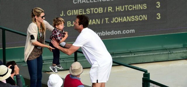 Justin Gimelstob moglie figlio Wimbledon lapresse 2019 640x300