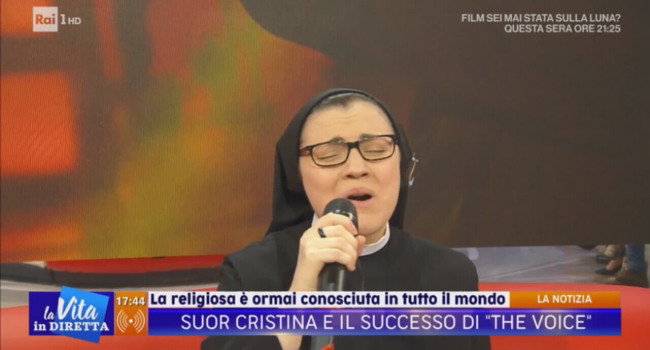 Suor Cristina, La Vita in Diretta