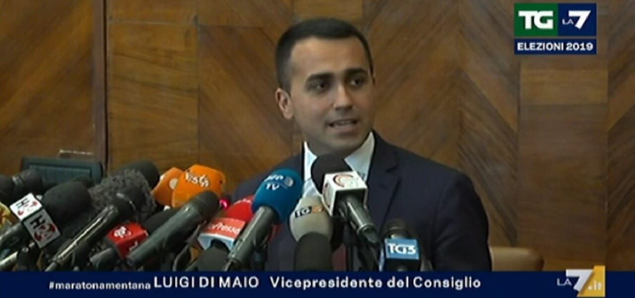 Di Maio, conferenza post Elezioni Europee