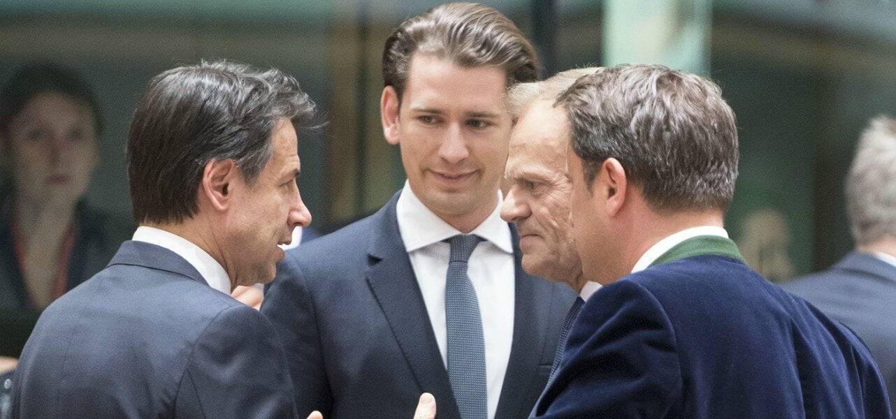 conte kurz tusk consiglioeuropeo lapresse1280