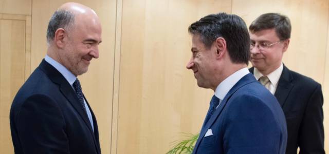 Conte, Moscovici e Dombrovkis