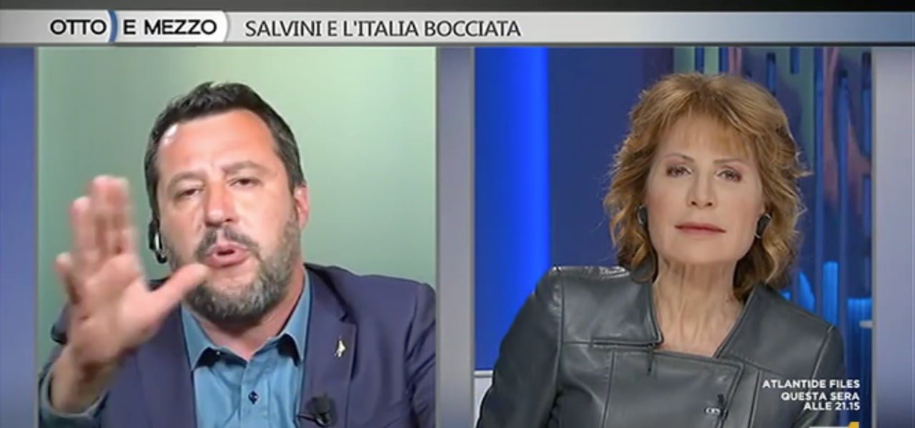 Salvini e Lilli Gruber a Otto e Mezzo