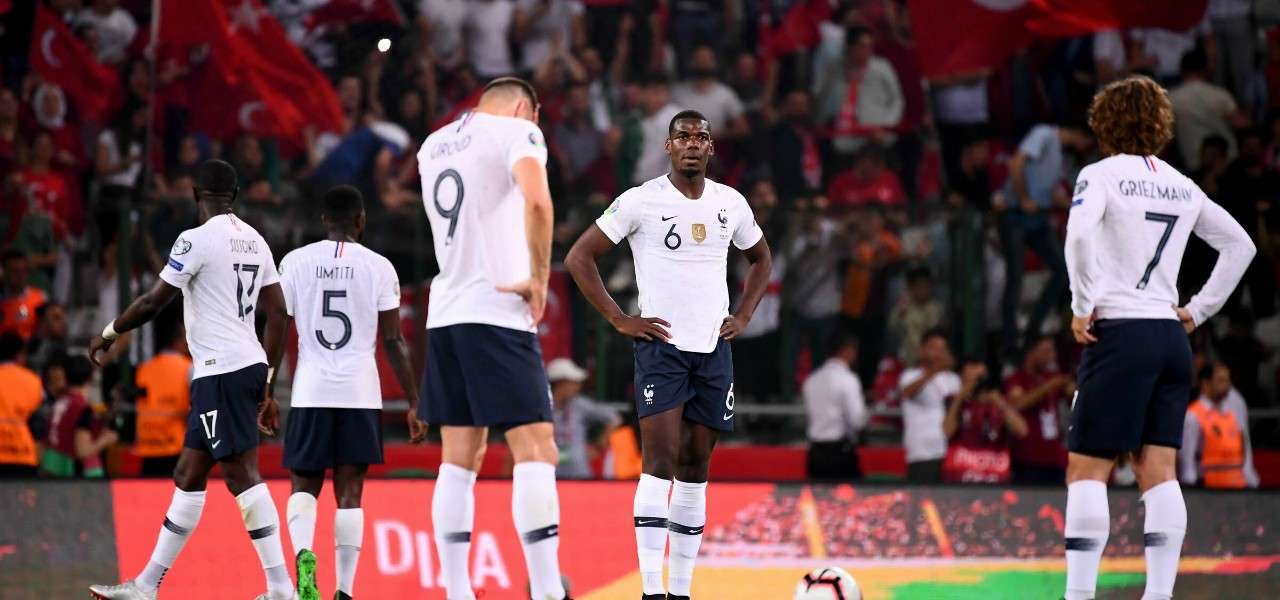 Giroud Pogba Griezmann Francia delusione lapresse 2019